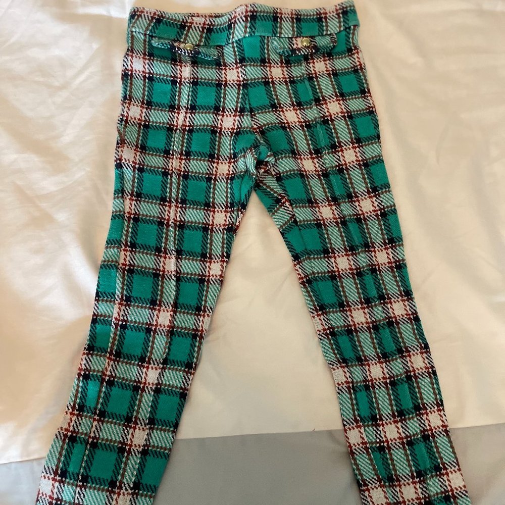 Janie and Jack Ponte Plaid Pants - size 5